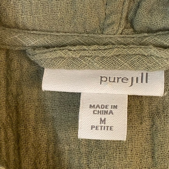 J Jill Perfect Pure Jill Textured Hoodie Size Medium Petite M P - Picture 7 of 8